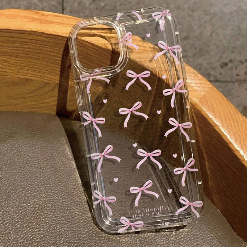 Phone Cases Dior - Niedliche Rosa Herz-Schleife Handyhülle für iPhone