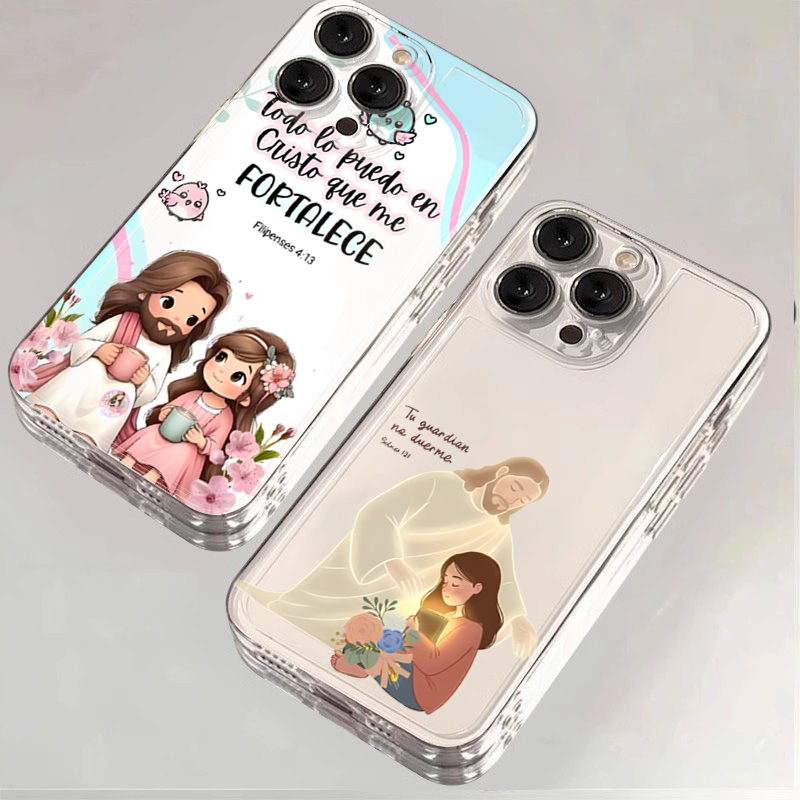 Phone Cases Xiaomi - Cartoon Jesus Und Mich Bibel Vers