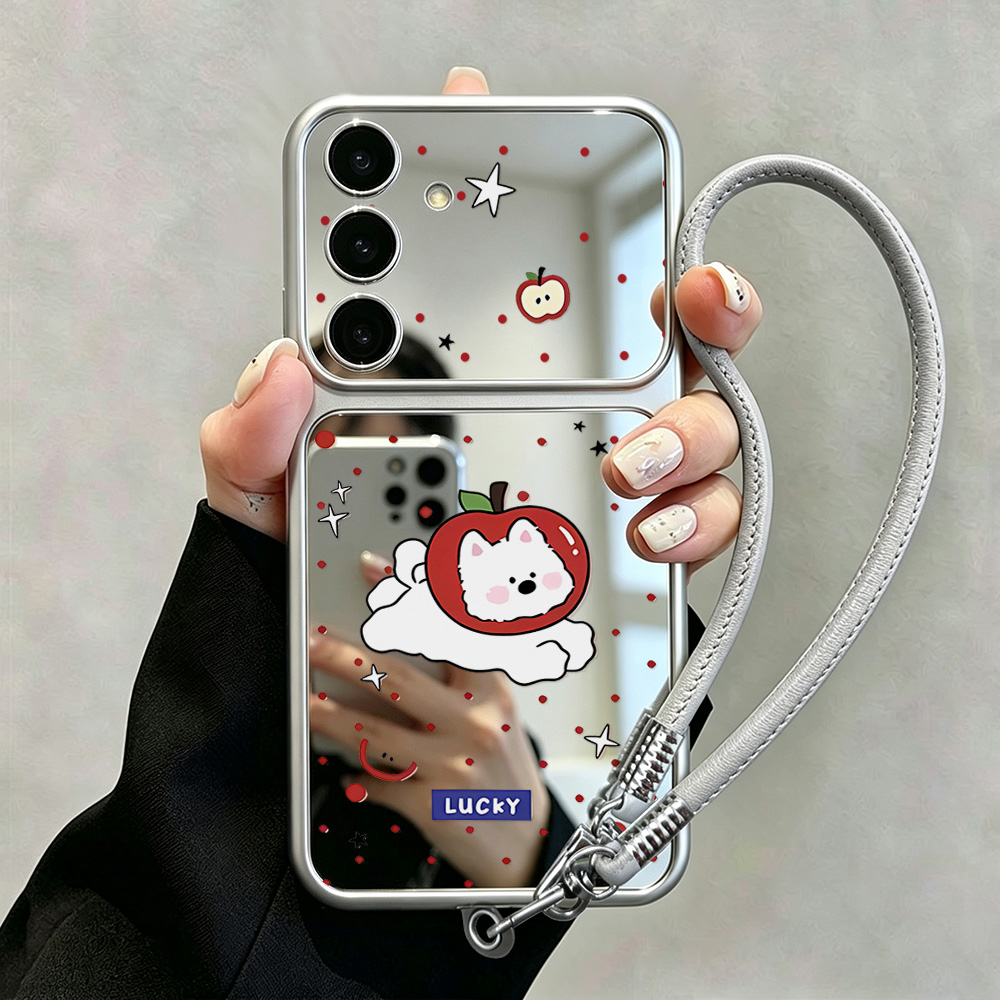 Phone Cases Galaxy A16 5G - Make-up-Spiegel Niedliche Hunde-Handyhülle für Samsung A57