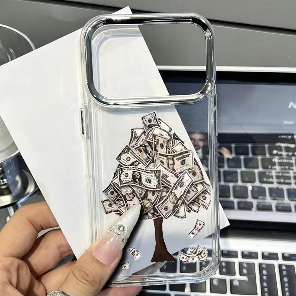 Phone Cases Dollar Tree - Kreativer Geldbaum-Dollar-Schein Transparente Weiche TPU-Handyhülle mit