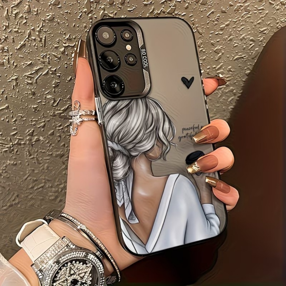 Phone Cases For Samsung S21 5G - Friedliches Dankbares Mädchen-Design Handyhülle für Samsung