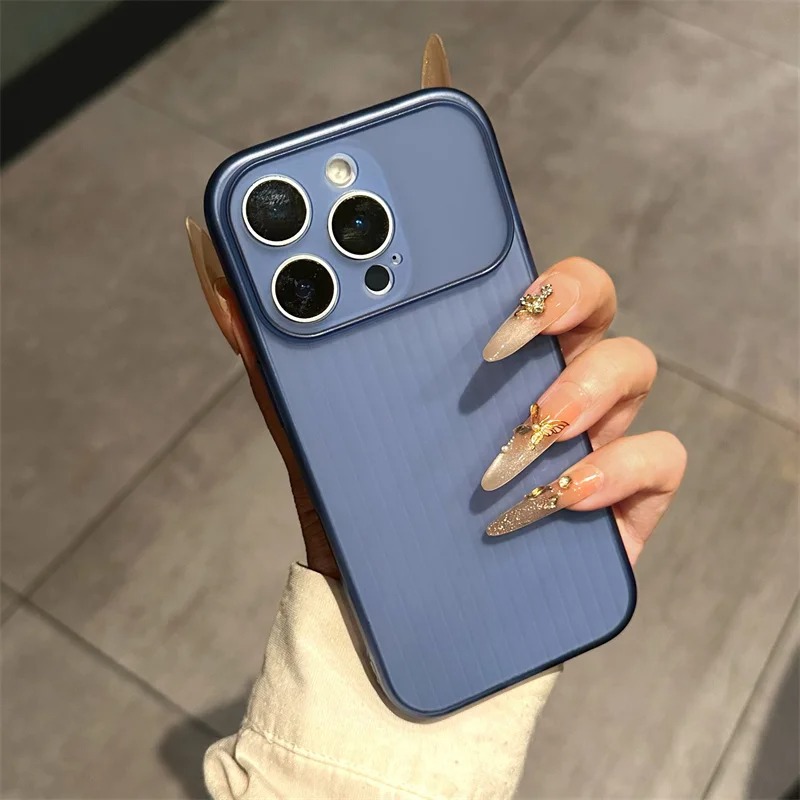 Transparent Thin Case - Luxuriöse gewellte, weiche, matte TPU-Hülle für