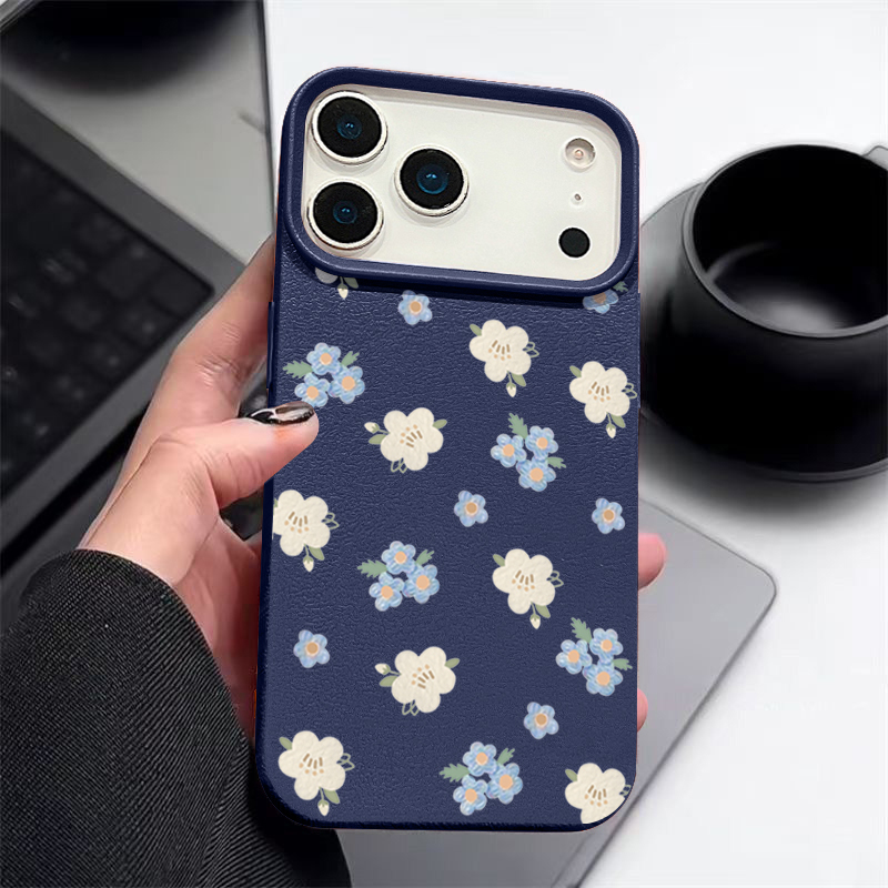 Phone Cases Leather - Kleines Blumen-Handycase für iPhone 17e 18