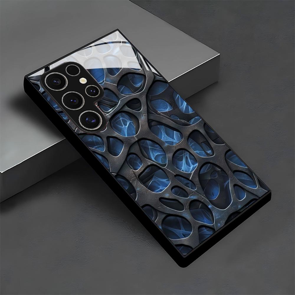 Phone Cases For Samsung S21 5G - Coole blaue Wabenglas-Handyhülle für Samsung Galaxy