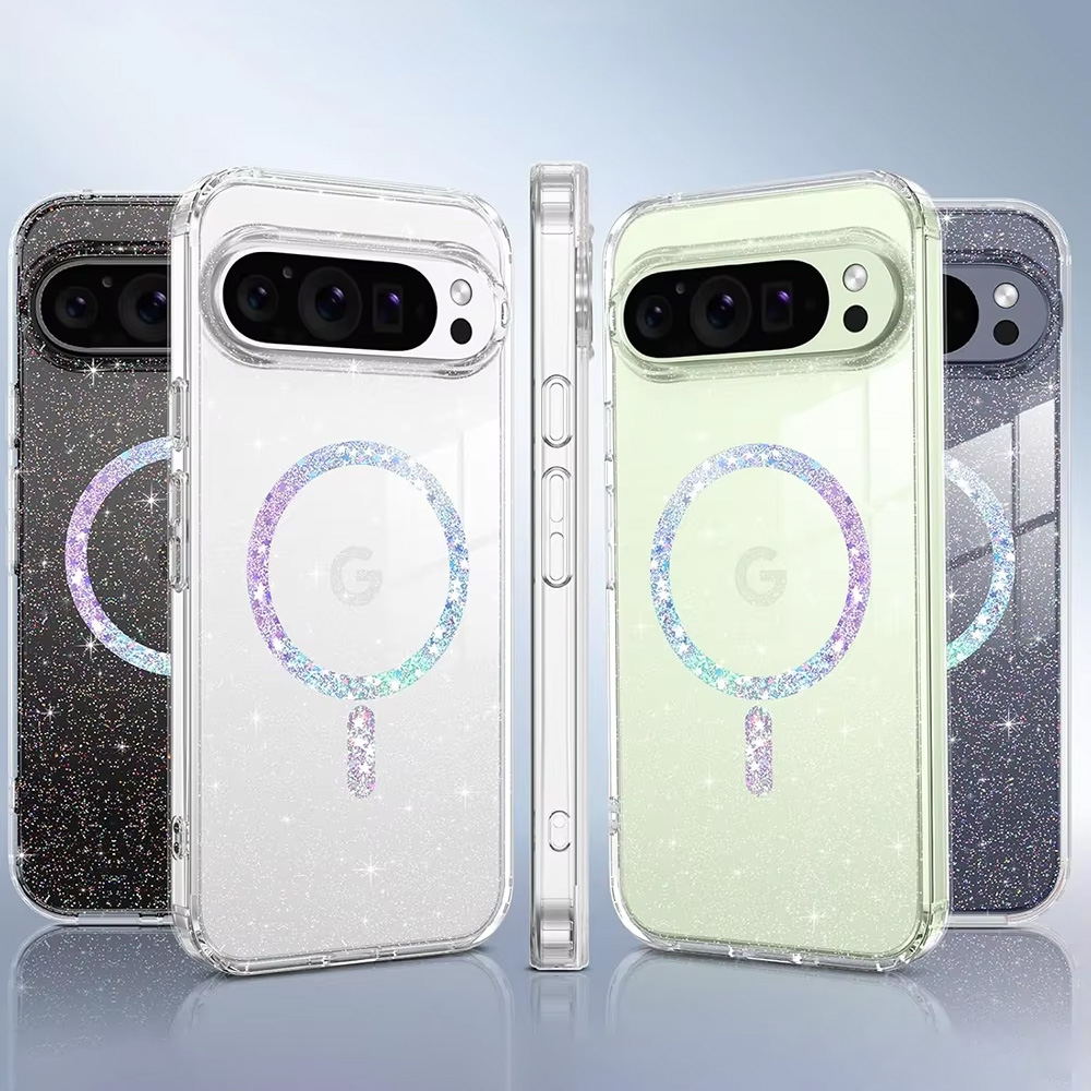 Transparent Thin Case - Transparente Star Magnetic Phone Protect-Hülle für