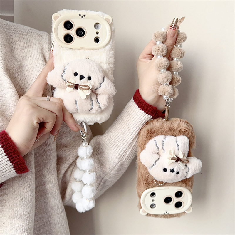 3D-Cartoon-Bowknot-Welpen-warm – Phone Cases For Iphone 16 Bewertung und Preis