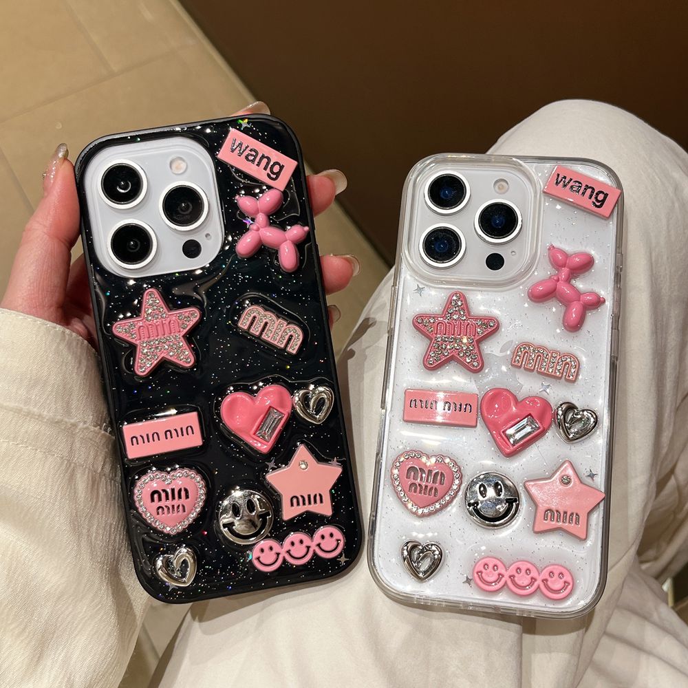 Süße 3D Love Heart Y2K Star Sp – Phone Cases Dior Bewertung und Preis