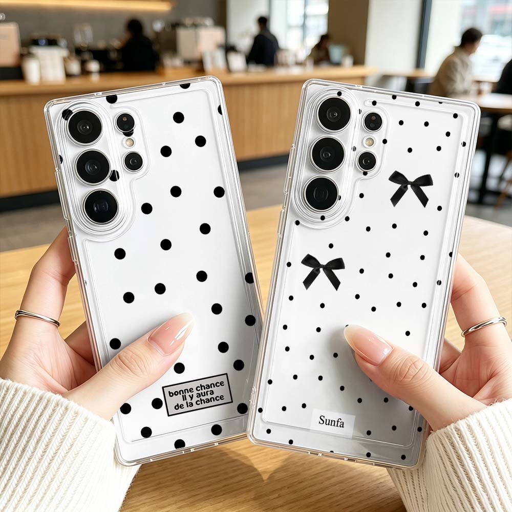 Schwarze Handyhülle mit Polka- – Phone Cases For Samsung S21 5G Bewertung und Preis