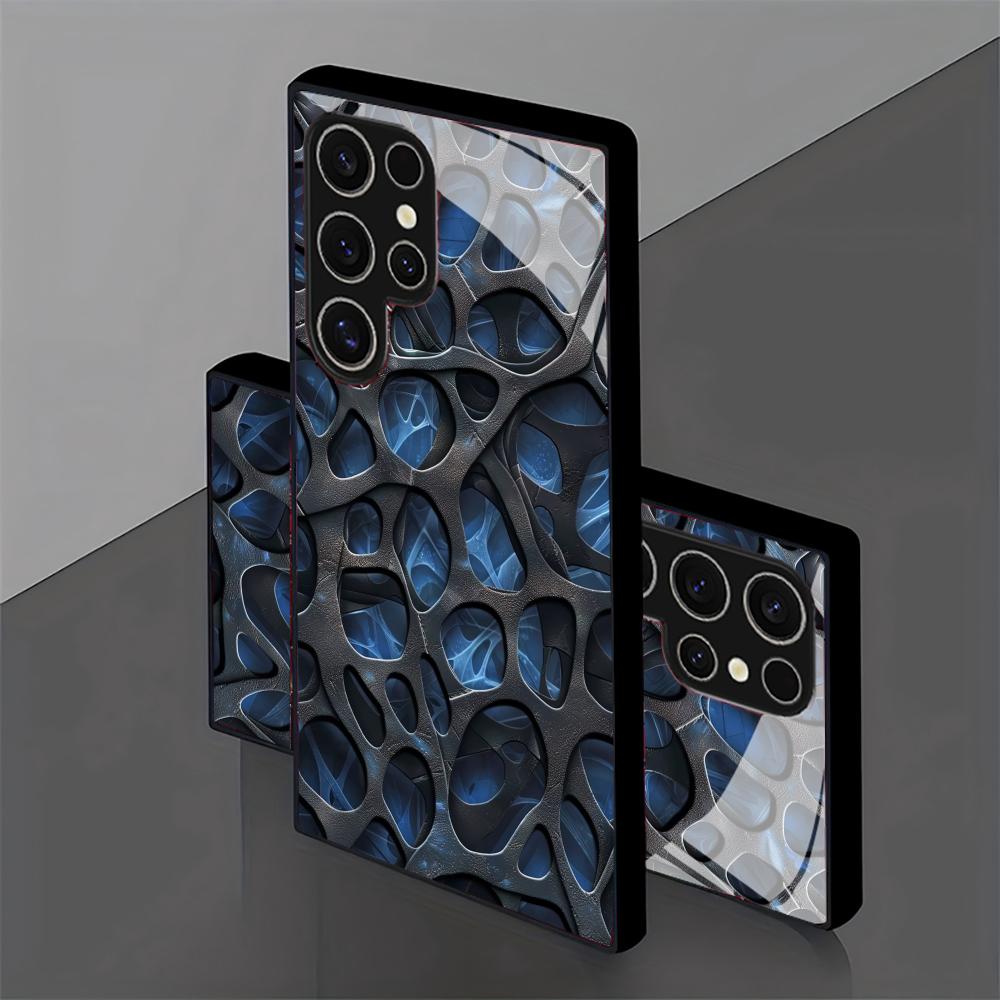 Coole blaue Wabenglas-Handyhül – Phone Cases For Samsung S21 5G Bewertung und Preis