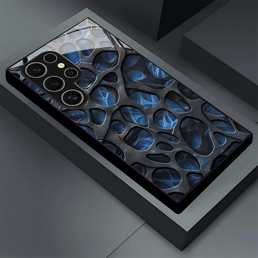Coole blaue Wabenglas-Handyhül – Phone Cases For Samsung S21 5G Bewertung und Preis