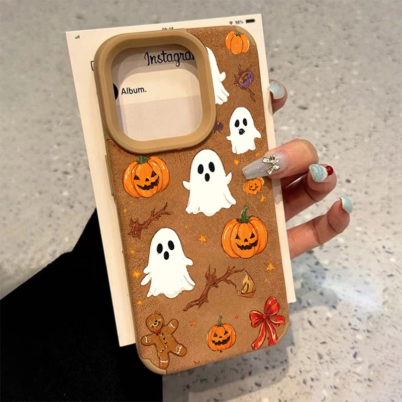 Halloween Niedliche Kürbis-Gei – Phone Cases Leather Bewertung und Preis