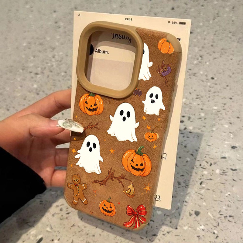 Halloween Niedliche Kürbis-Gei – Phone Cases Leather Bewertung und Preis