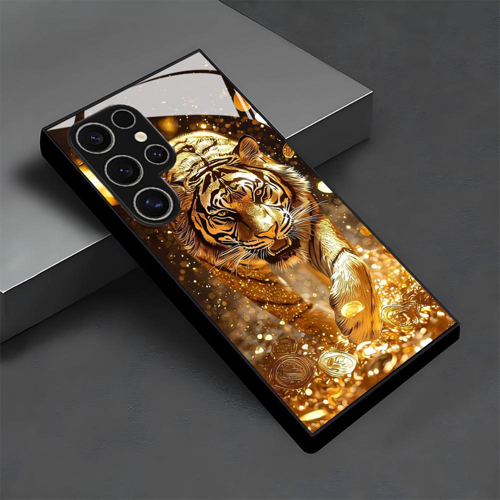 Tiger-Muster Glas-Handyhülle f – Phone Cases For Samsung S21 5G Bewertung und Preis